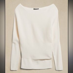 Banana Republic Colleta Ribbed Off-Shoulder Sweater - Large